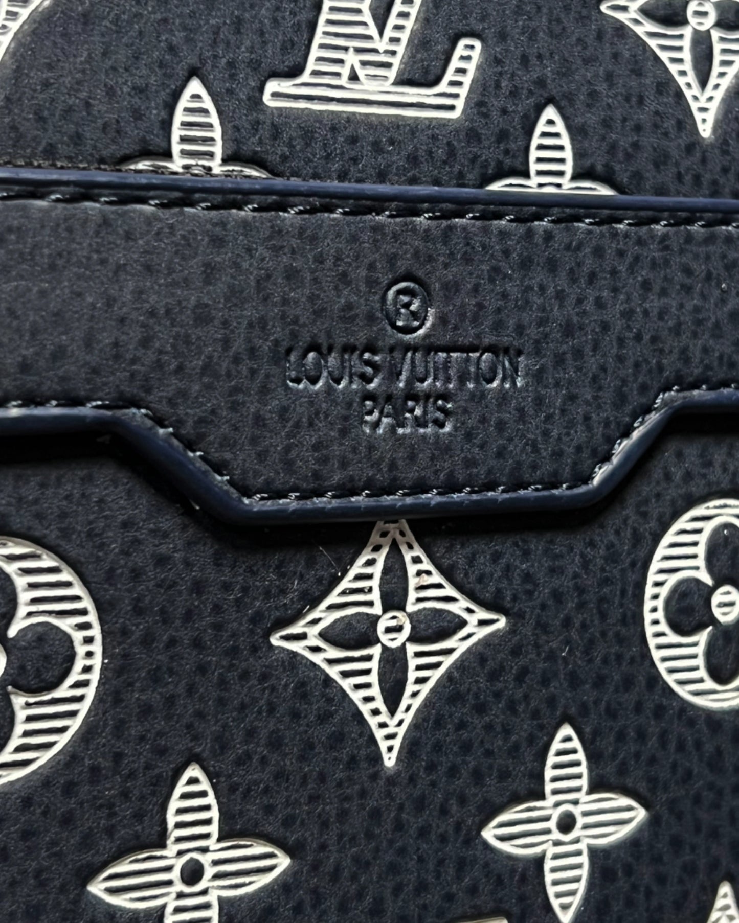 LVTN - Monogram Pattern Trio Set Bags - Dark Blue/White