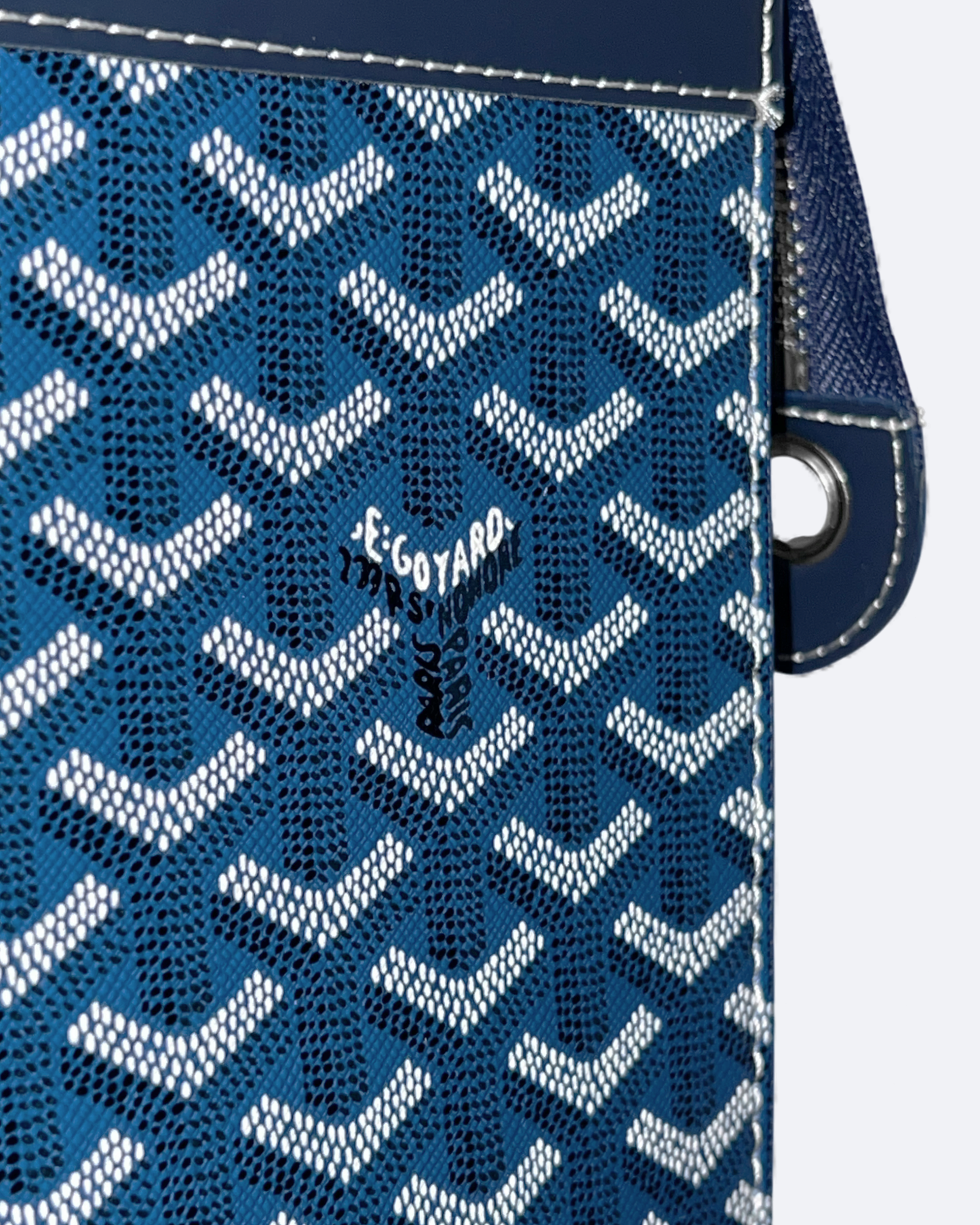 Goyard Pattern Clutch - Blue