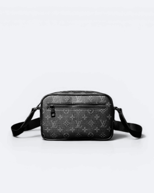LVTN - Zip Pattern Crossbody Bag - Black