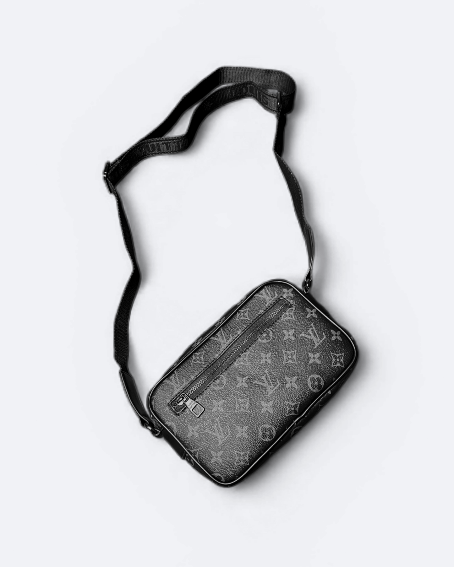 LVTN - Zip Pattern Crossbody Bag - Black