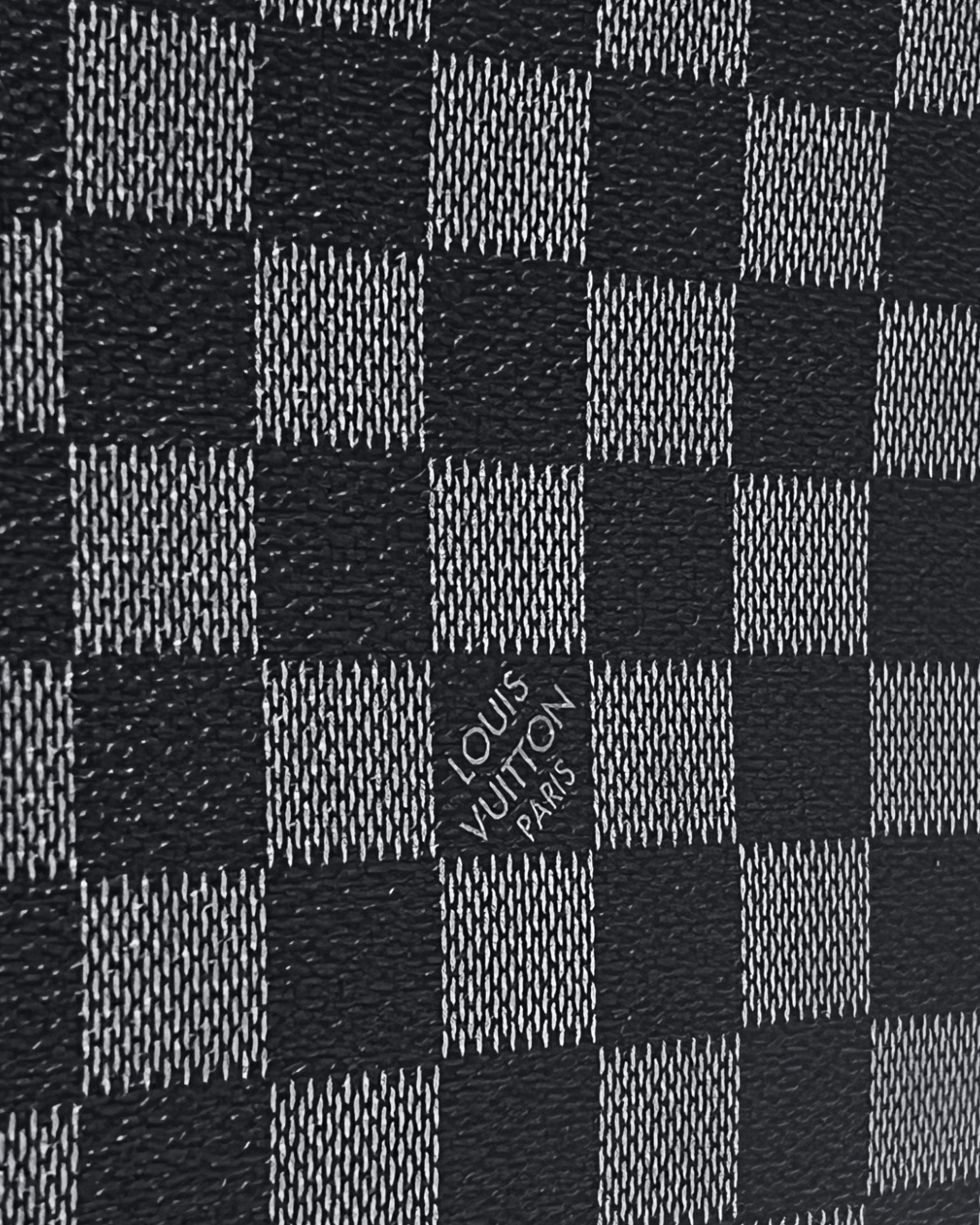 LVTN - Damier Pattern Clutch - Black