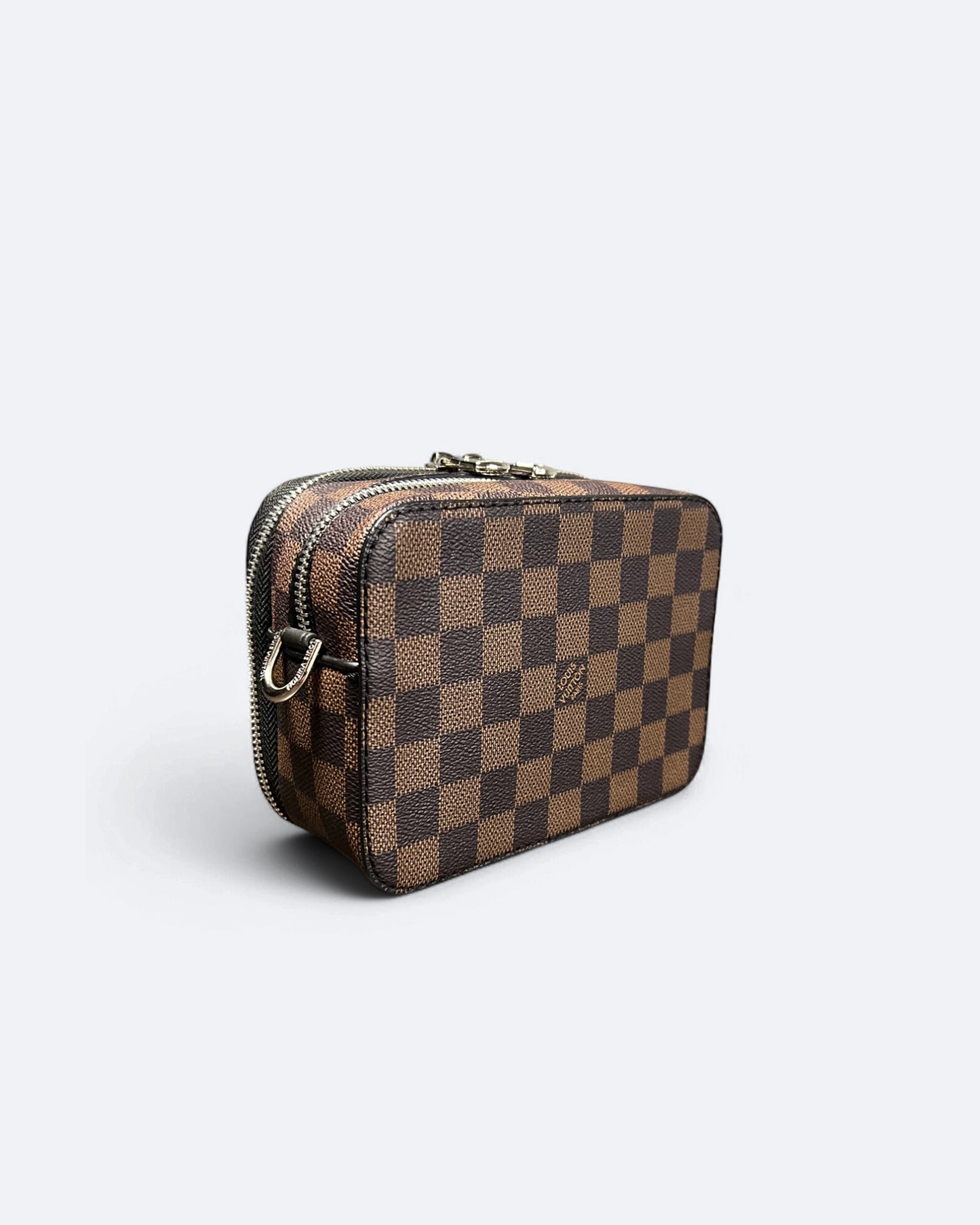 Louis Vuttion - mini taška s Damier vzorom - hnedá