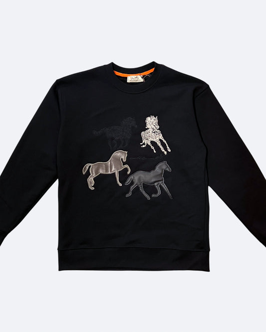 Hermes - Horse Couture Sweatshirt - Black