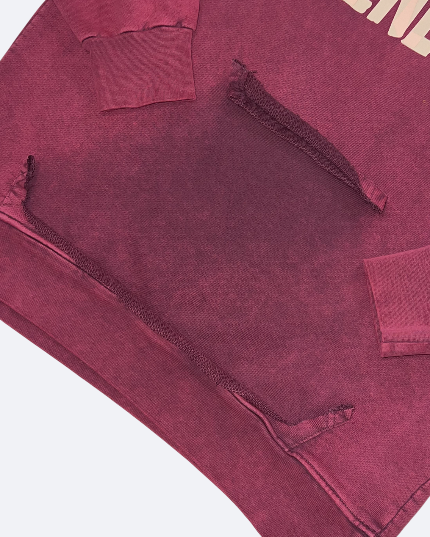 Balenciaga - Yellow Tape Hoodie - Bordeau