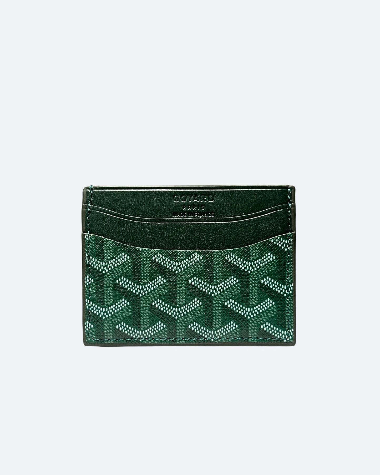 Goyard Pattern Cardholder - Pine Green
