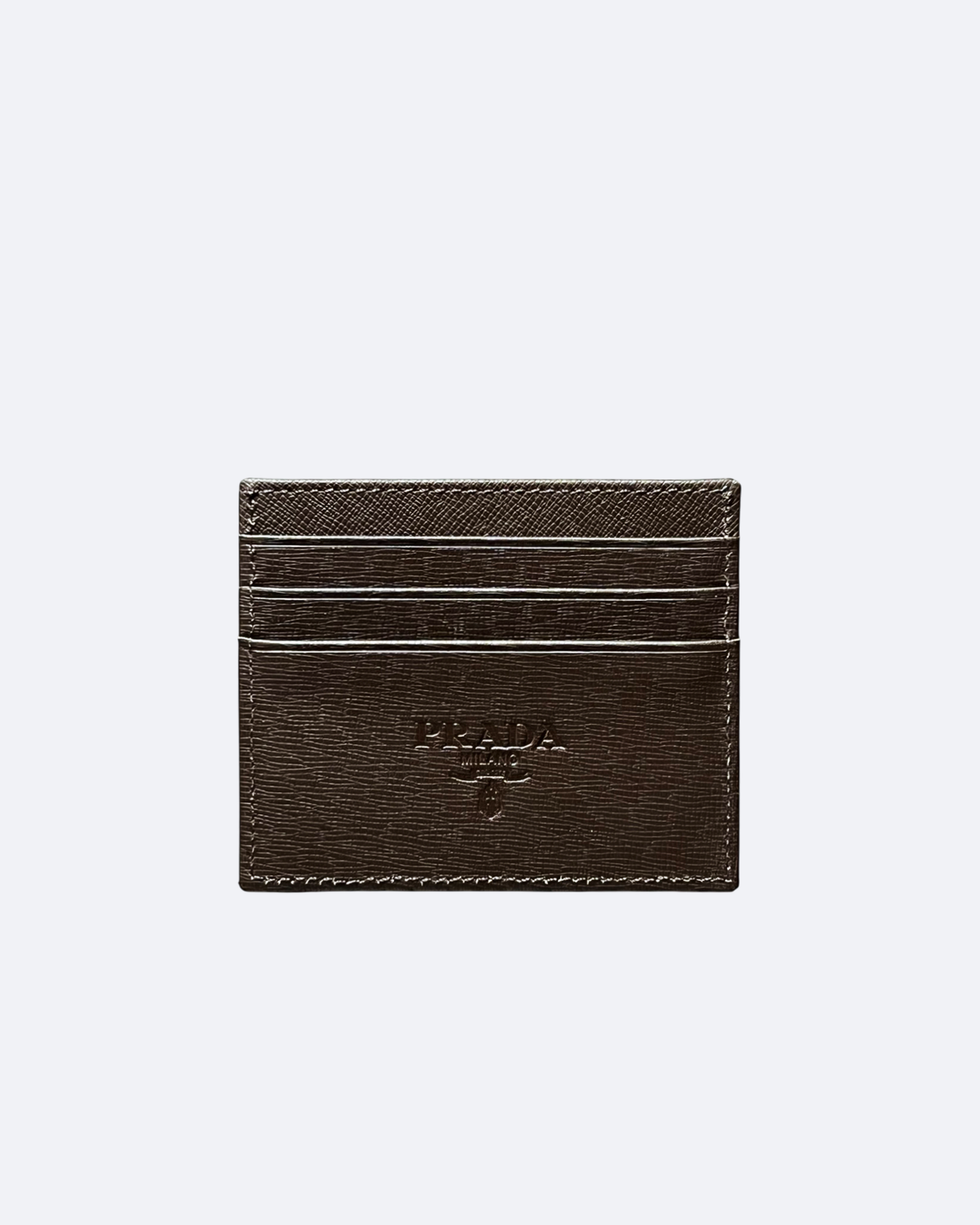 Prada - Logo Plate Cardholder - Brown