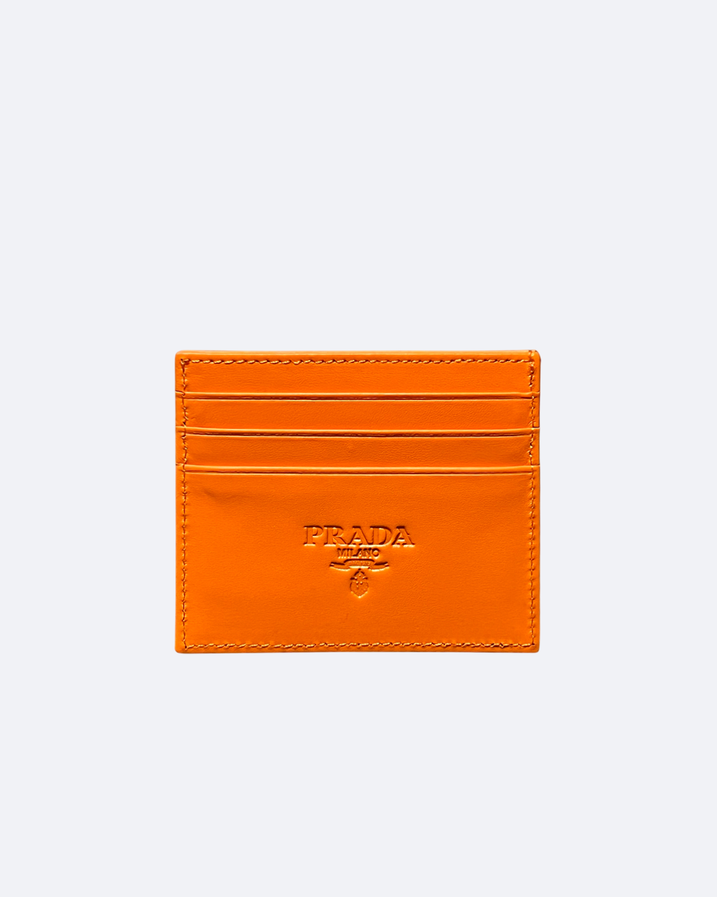 Prada - Logo Plate Cardholder - Orange