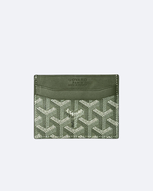 Goyard Pattern Cardholder - Khaki Green