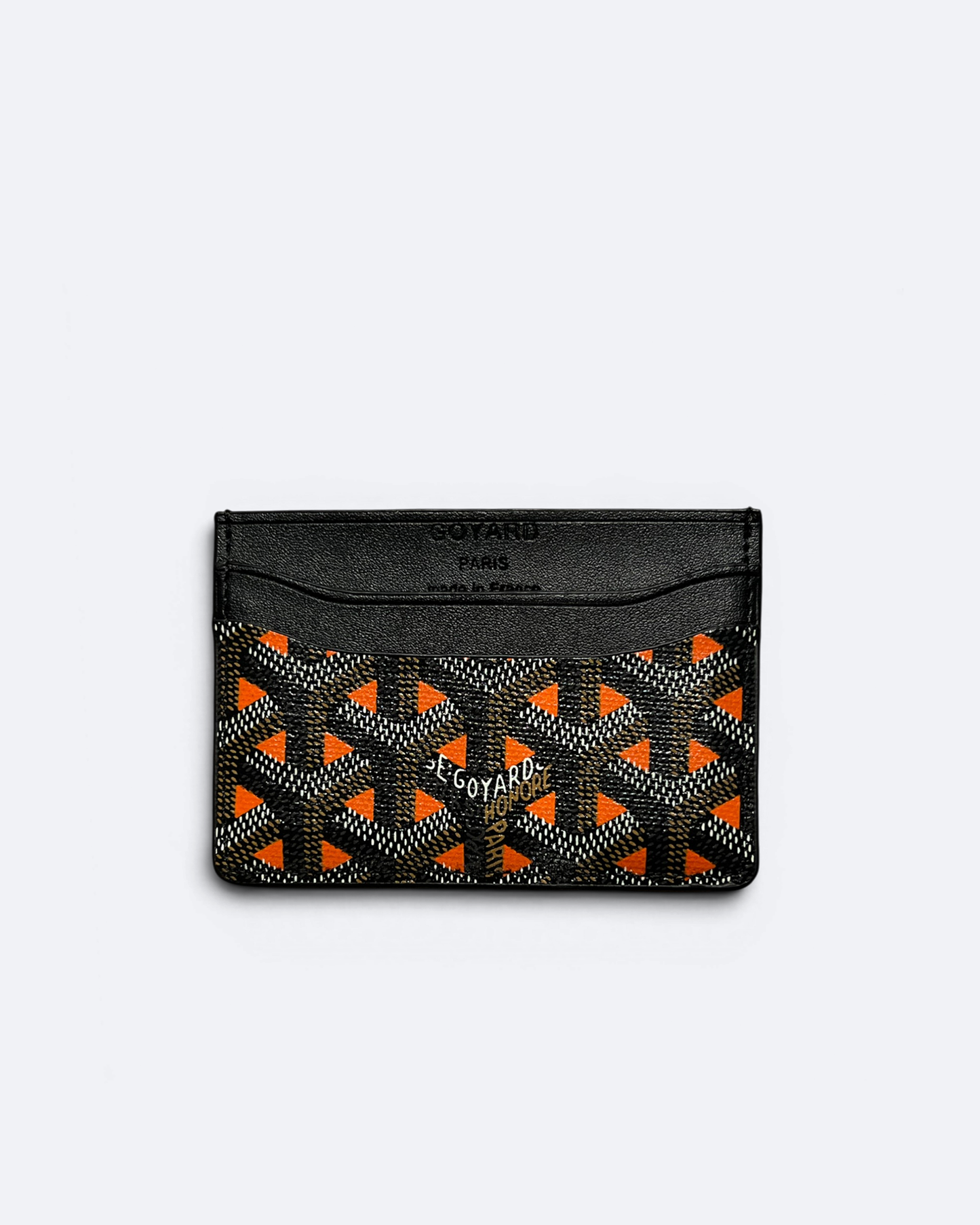 Goyard - Goyardine Pattern Cardholder - Black/Orange