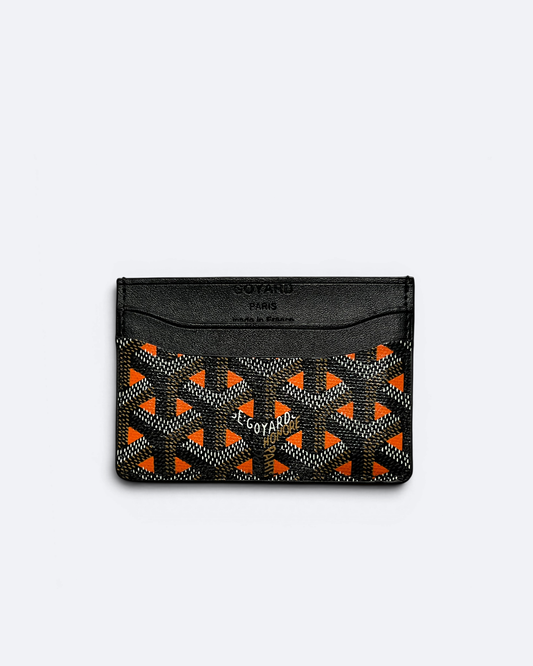 Goyard - Goyardine Pattern Cardholder - Black/Orange