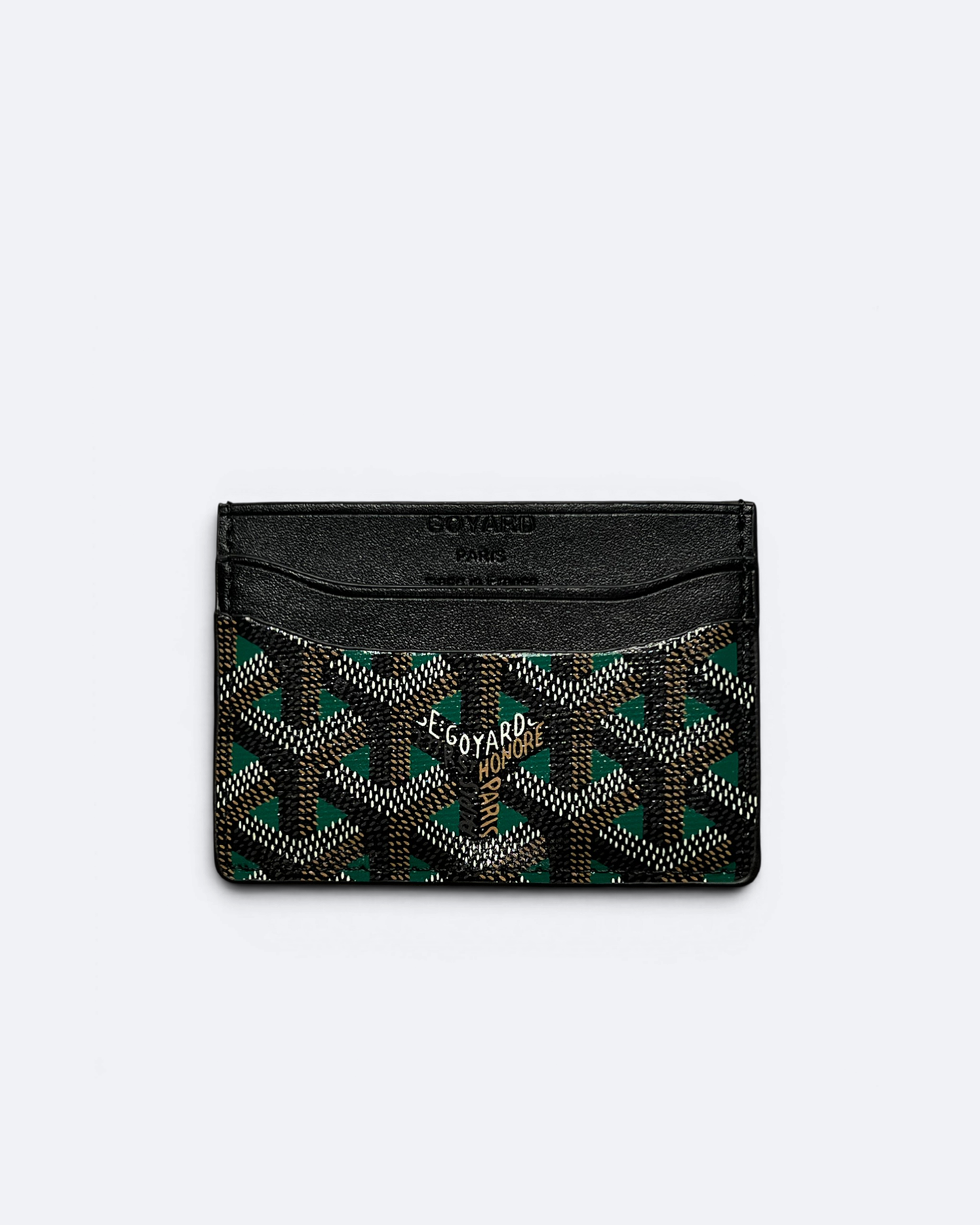 Goyard - Goyardine Pattern Cardholder - Black/Green