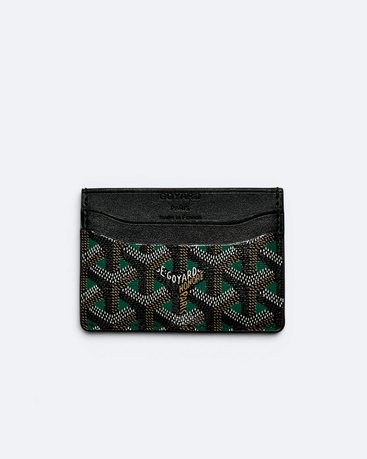 Goyard - Goyardine Pattern Cardholder - Black/Green