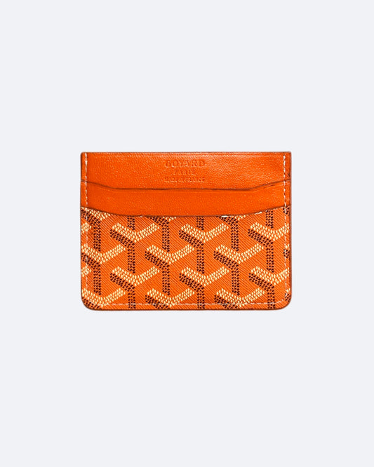 Goyard Pattern Cardholder - Orange