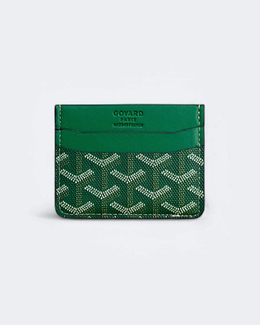 Goyard Pattern Cardholder - Green