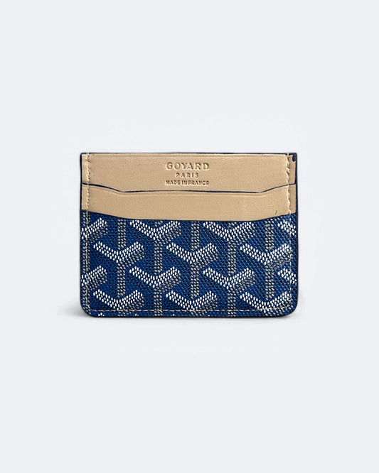Goyard Pattern Cardholder - Blue/Beige