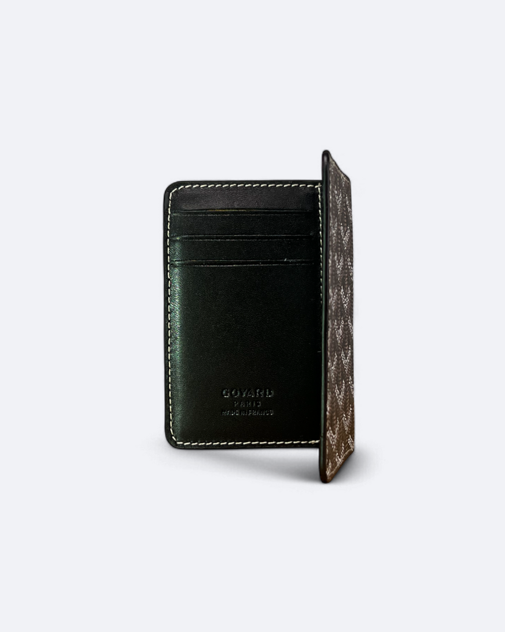 Goyard Pattern Folded Cardholder - Brown