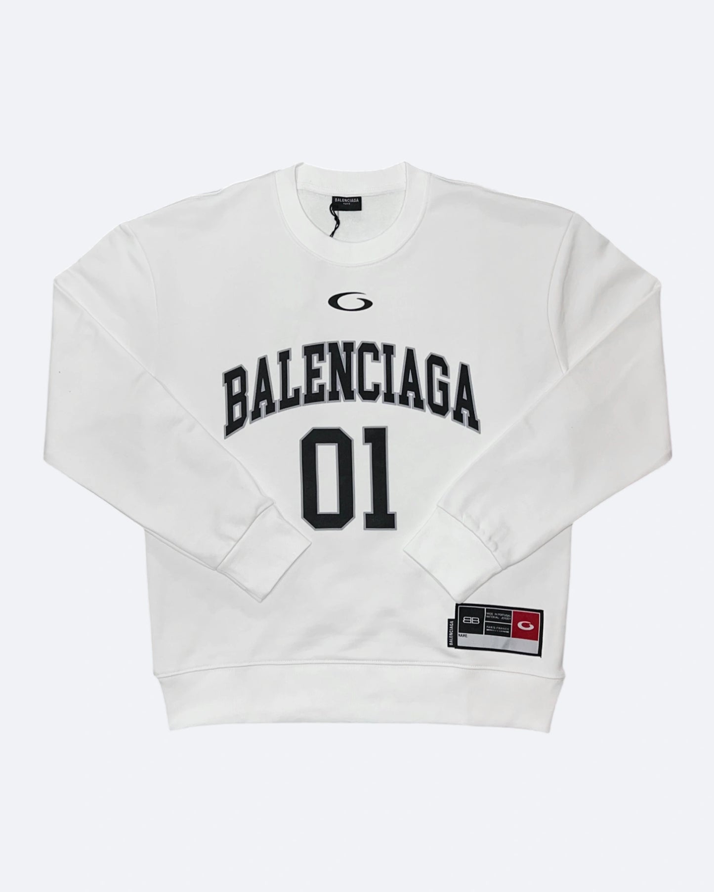 Balenciaga - 01 College Logo Sweatshirt - White