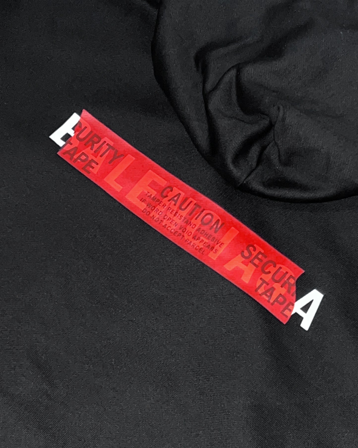 Balenciaga - Red Taped Logo Hoodie - Black