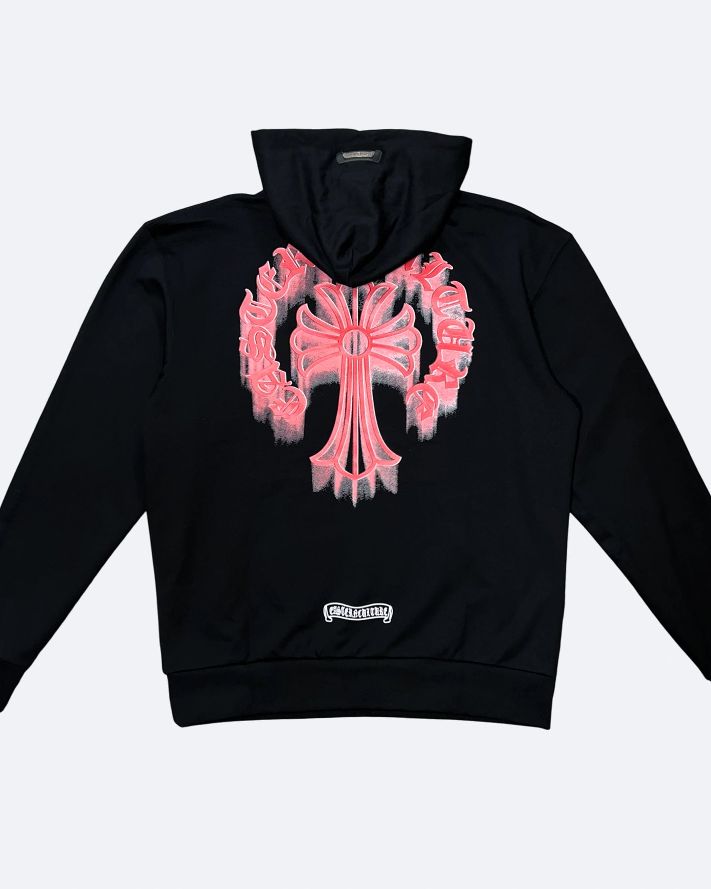Chrome Hearts - Traced Logo Red Hoodie - Black