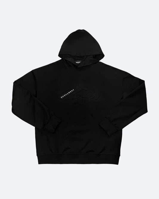 Dsquared2 - Logo Embossed Oversized Hoodie - Black