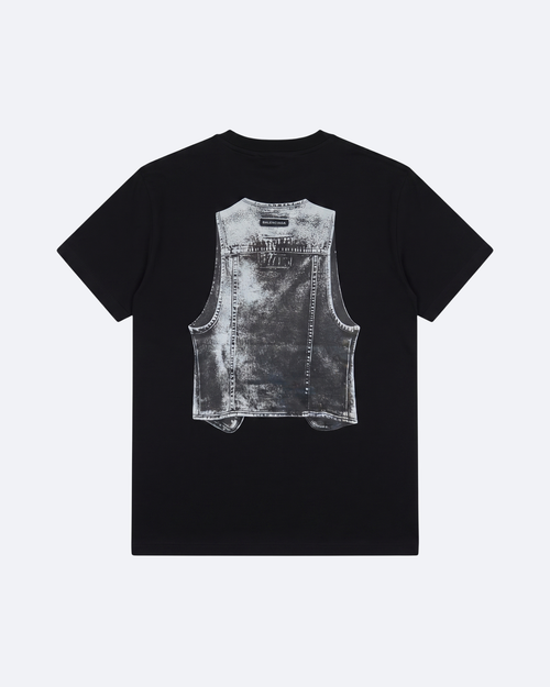 Balenciaga - Denim Vest T-Shirt - Black
