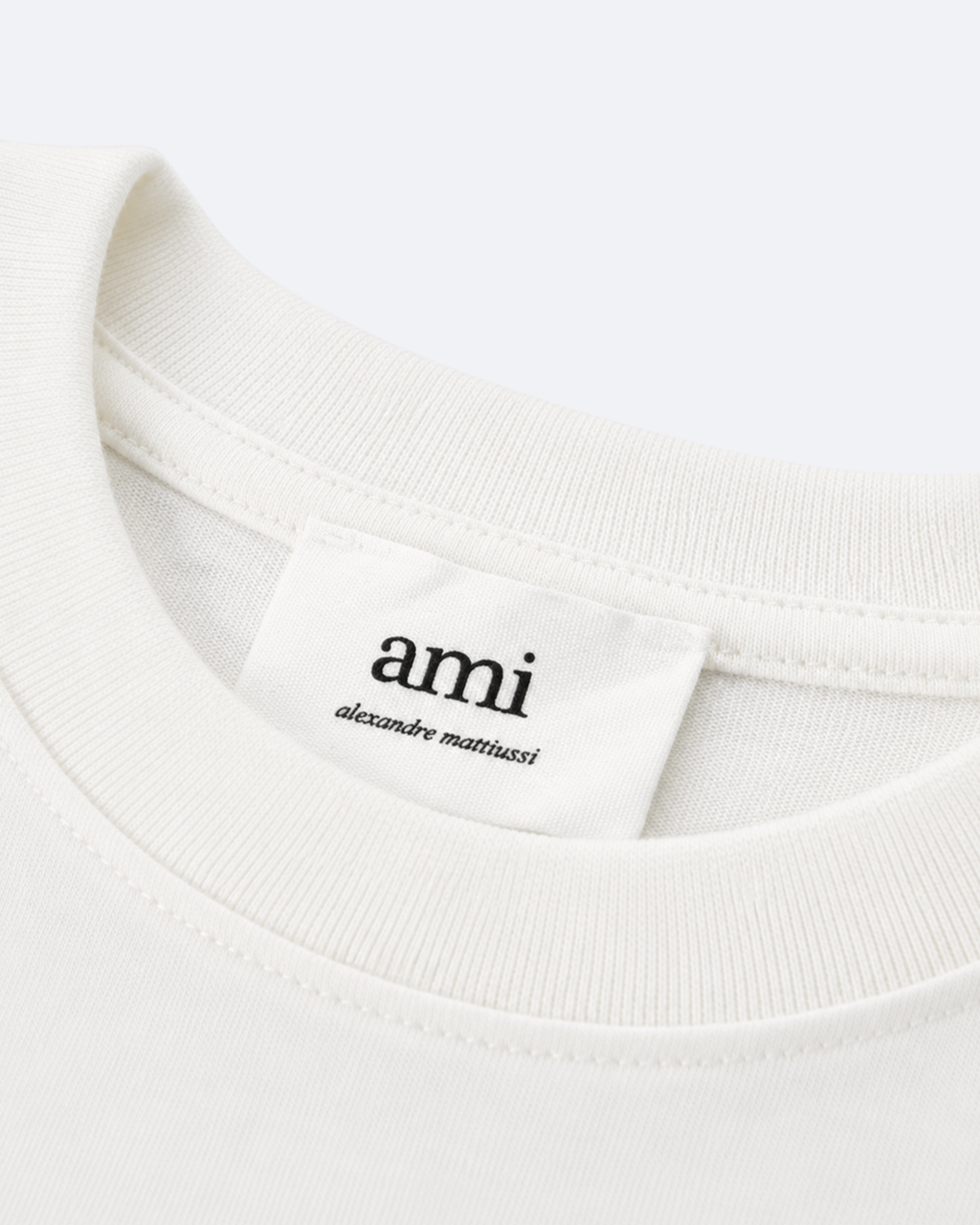 AMI - Logo Embroidery T-Shirt - White