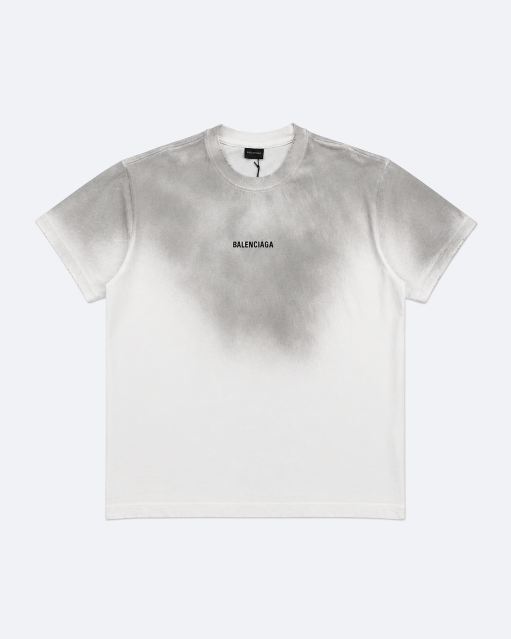 Balenciaga - Classic Logo Distressed T-Shirt - Dirty White