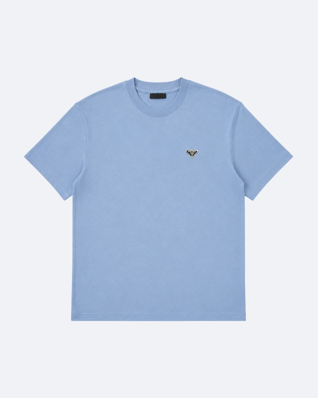 Prada - Triangle Logo T-Shirt - Light Blue