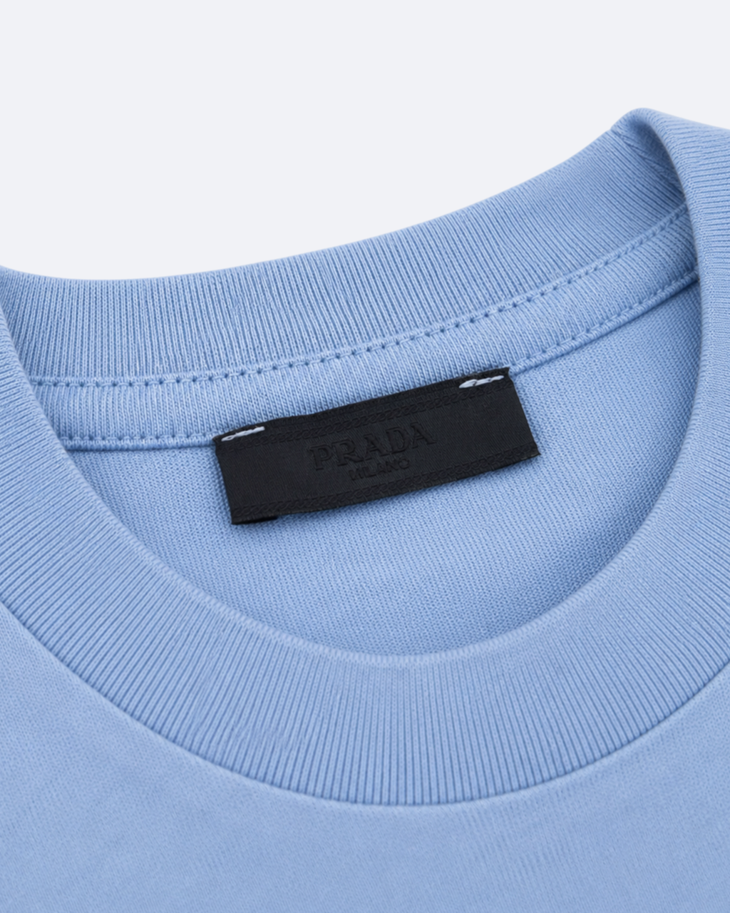 Prada - Triangle Logo T-Shirt - Light Blue