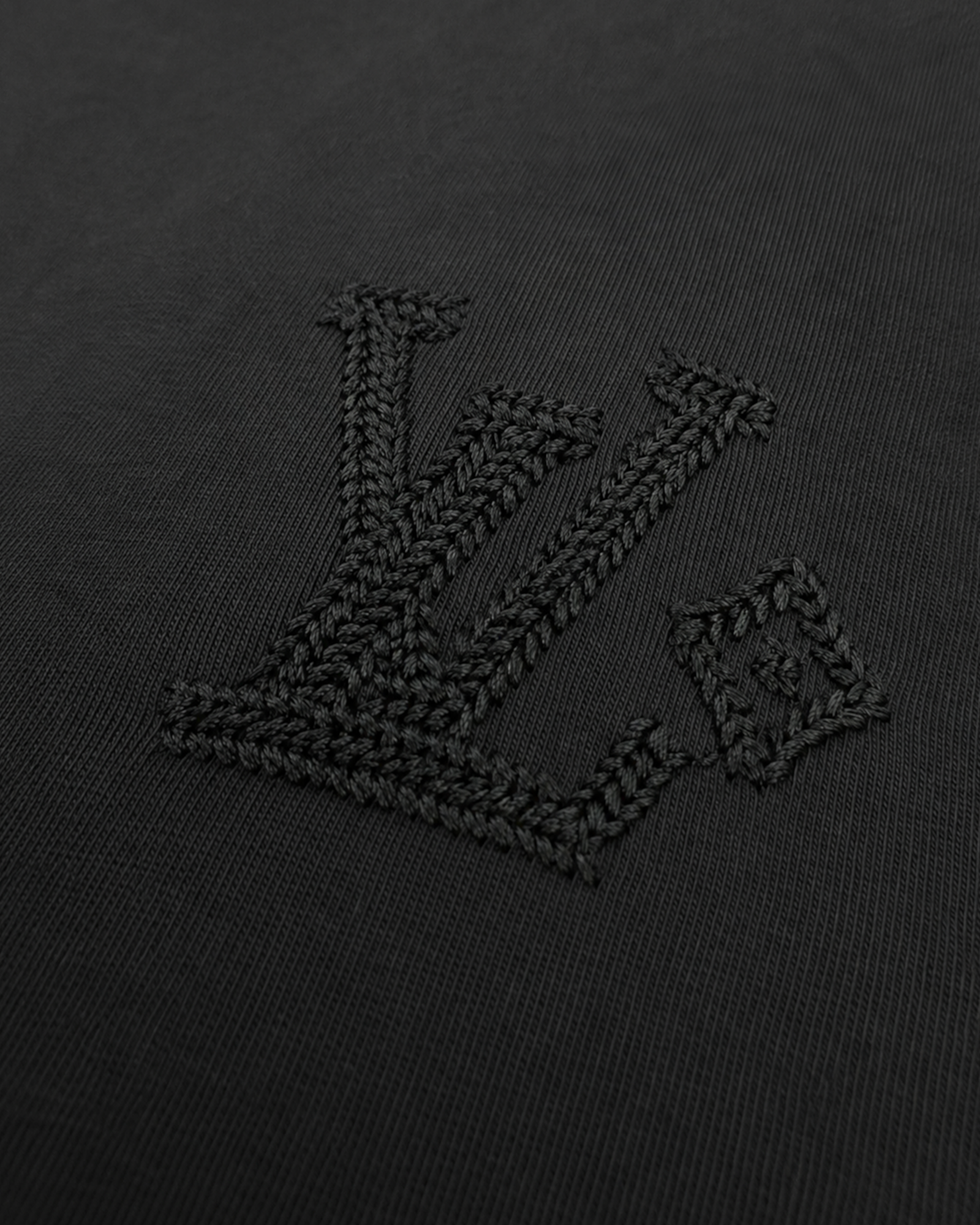 LVTN - Monogram Embroidery T-Shirt - Black