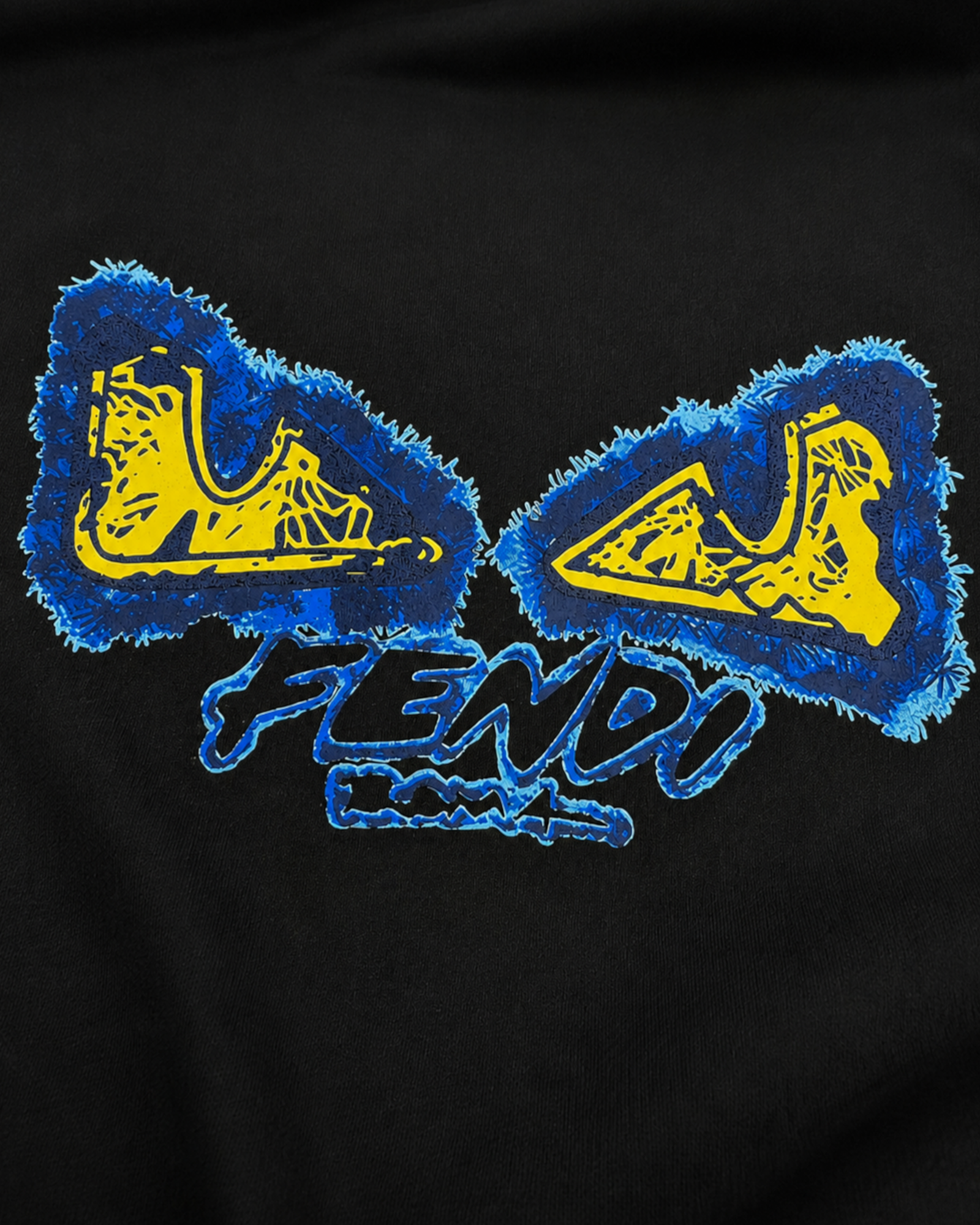 Fendi - Cursed Eyes Print T-Shirt - Black