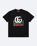 GC - Monogram Stripe Print T-Shirt - Black