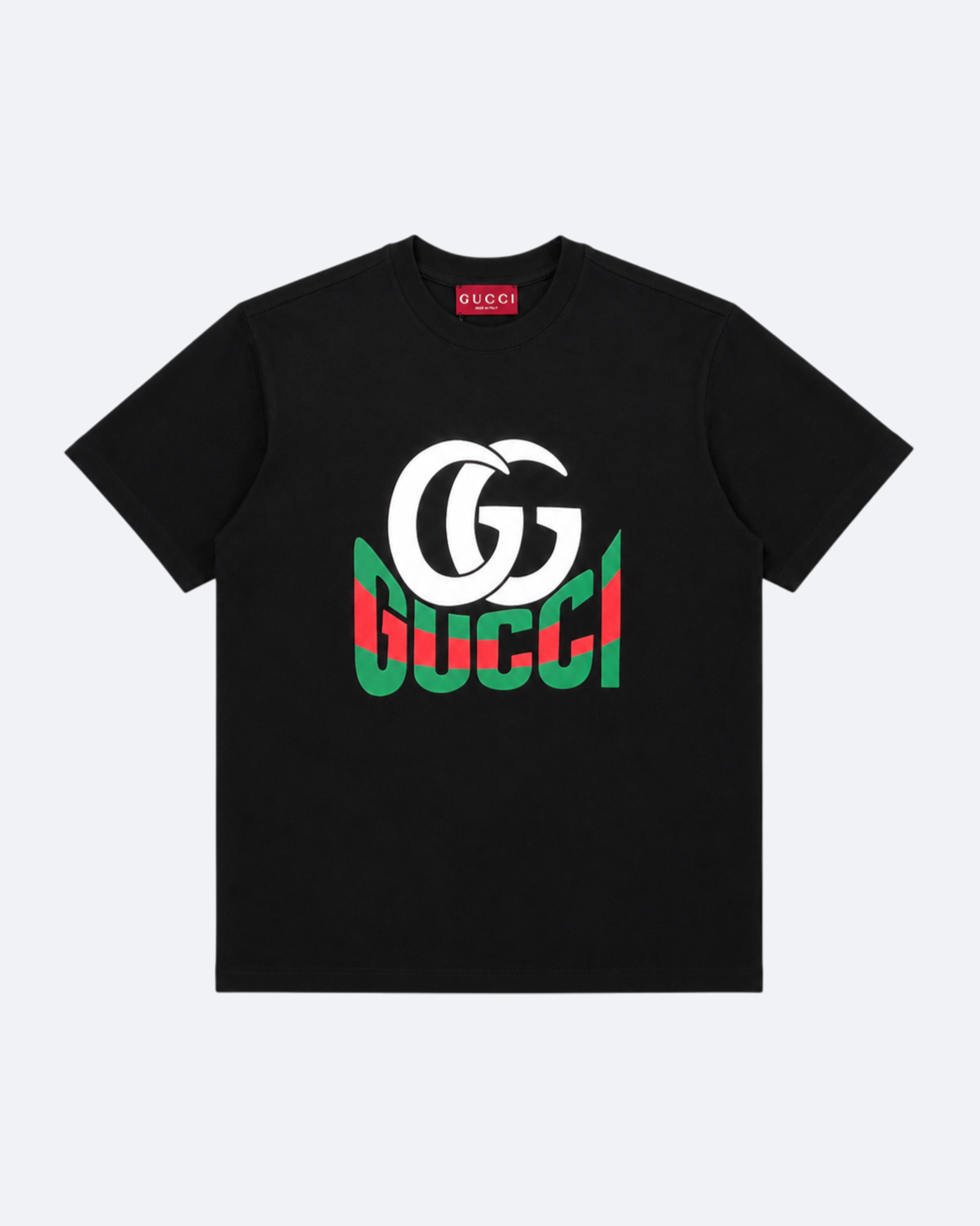 GC - Monogram Stripe Print T-Shirt - Black
