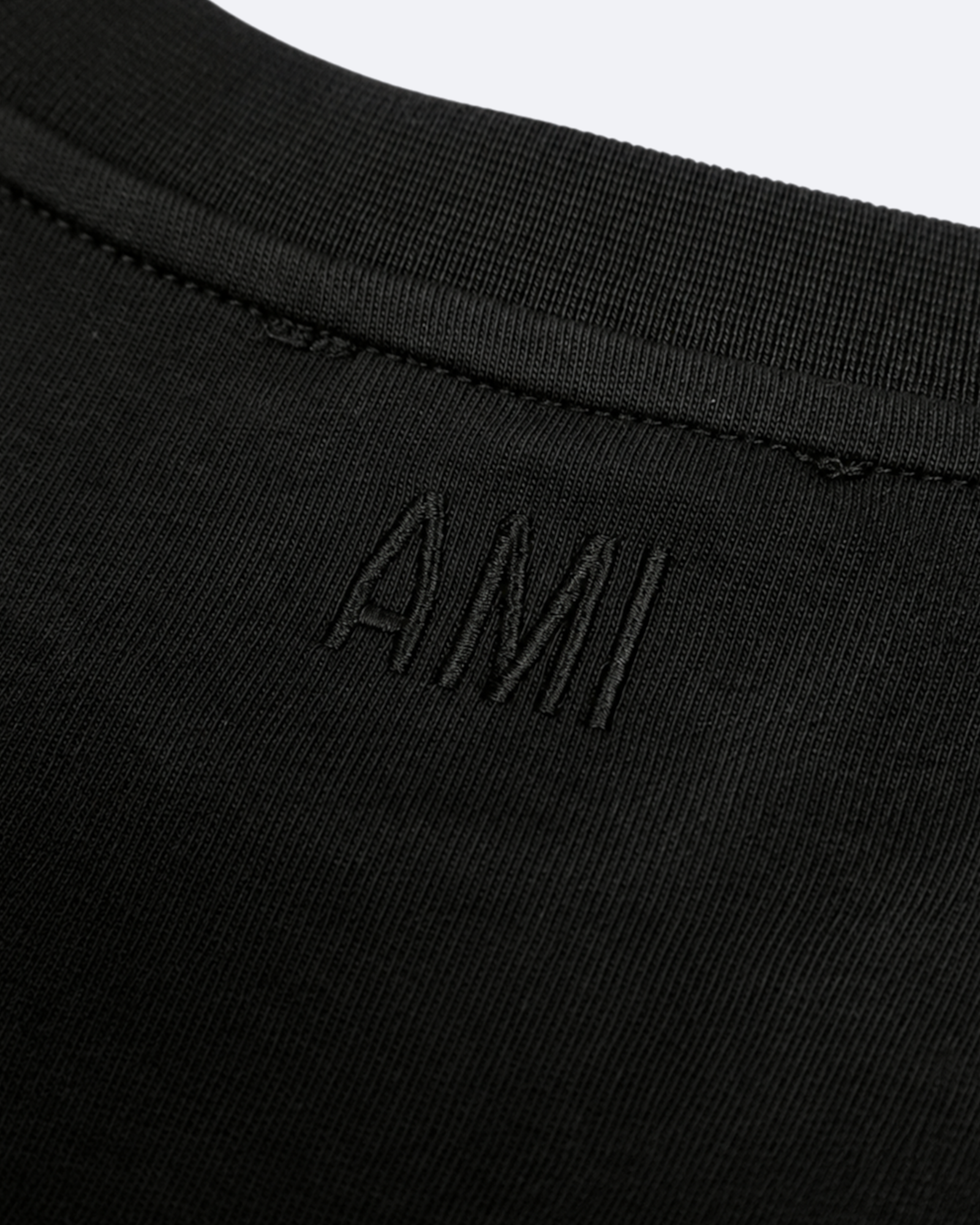 AMI - Cloud Logo Embroidery T-Shirt - Black
