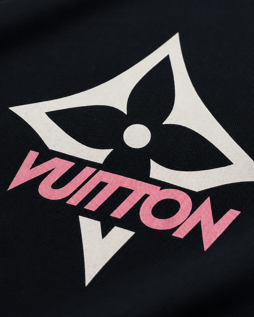 LVTN - Star Pattern Sleeve T-Shirt - Black