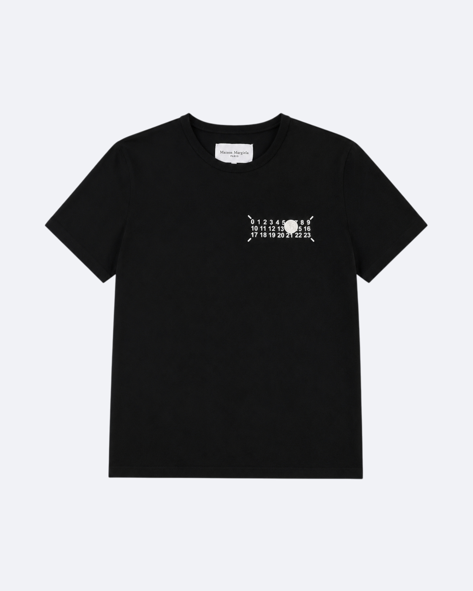 Maison Margiela - Numeric Logo Embossed T-Shirt - Black