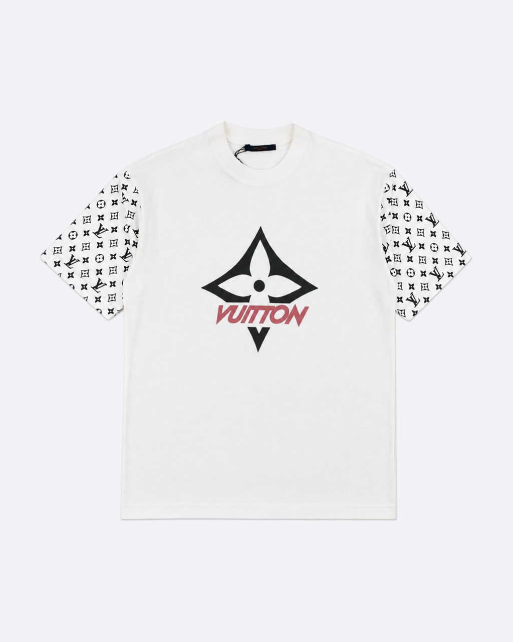 LVTN - Star Pattern Sleeve T-Shirt - White