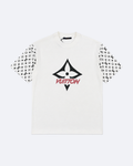 LVTN - Star Pattern Sleeve T-Shirt - White