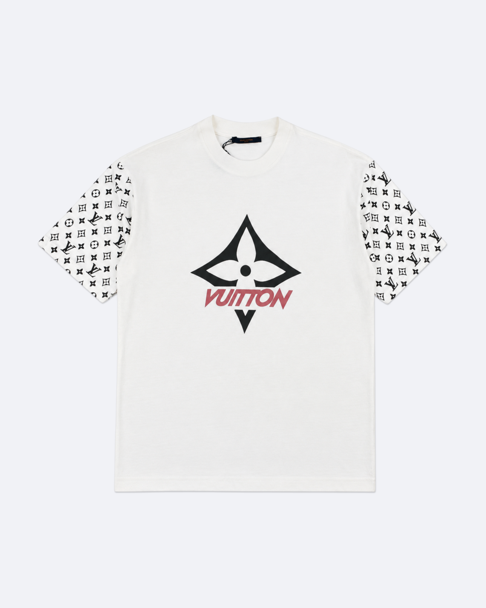 LVTN - Star Pattern Sleeve T-Shirt - White