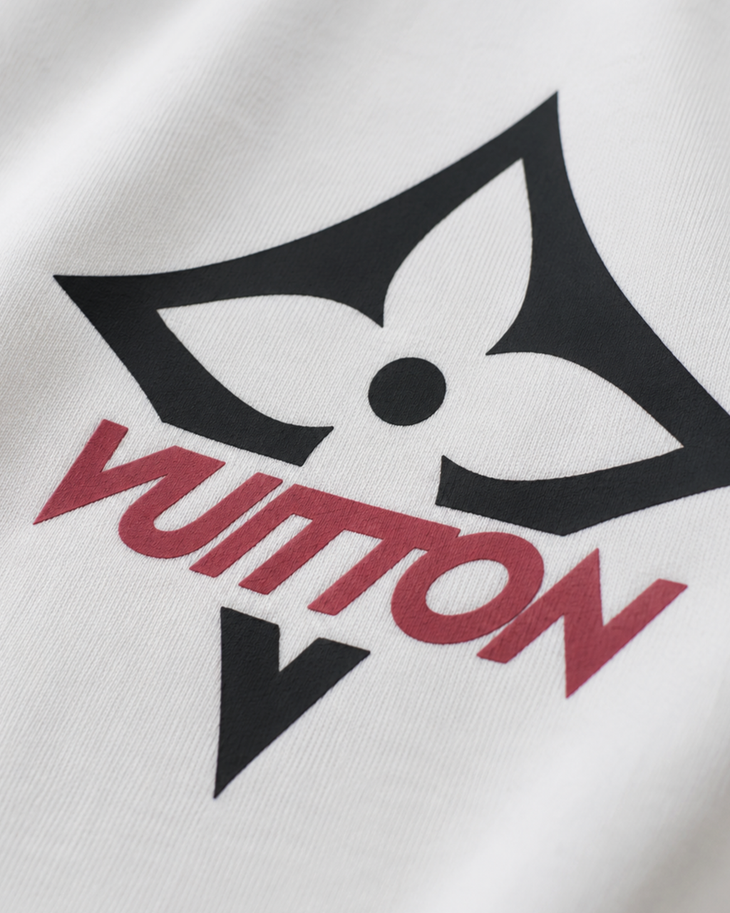 LVTN - Star Pattern Sleeve T-Shirt - White