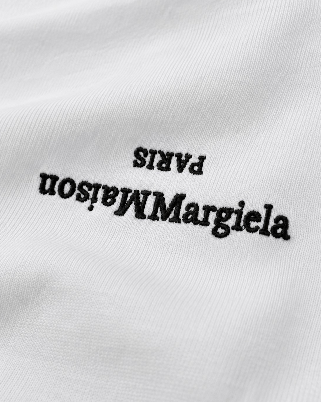 Maison Margiela - Reversed Logo Embroidery T-Shirt - White