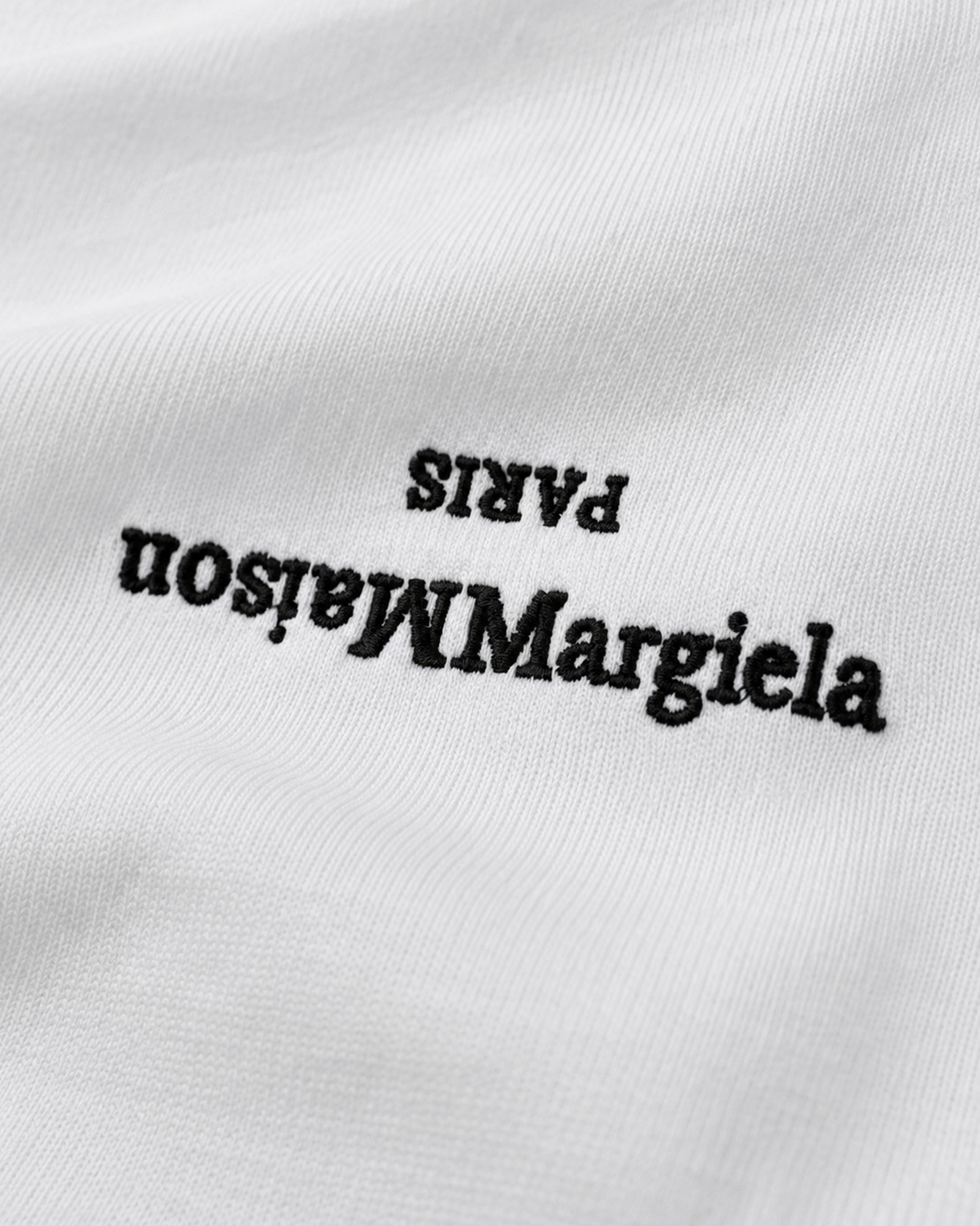 Maison Margiela - Reversed Logo Embroidery T-Shirt - White