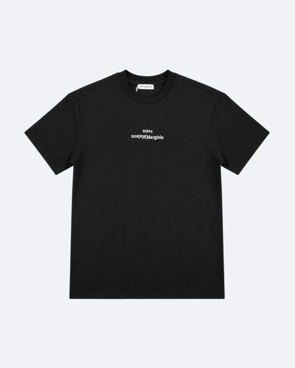 Maison Margiela - Reversed Logo Embroidery T-Shirt - Black