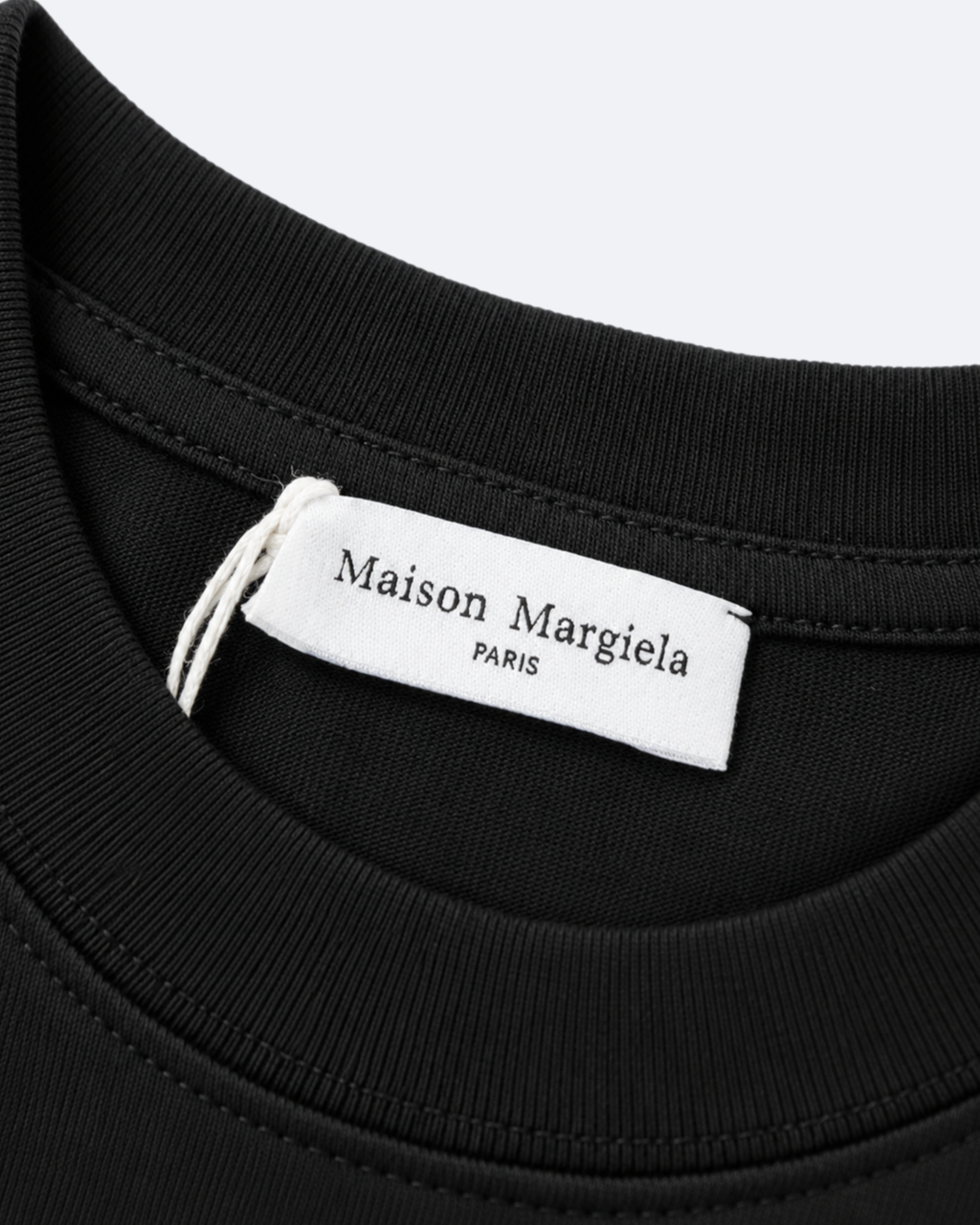 Maison Margiela - Reversed Logo Embroidery T-Shirt - Black