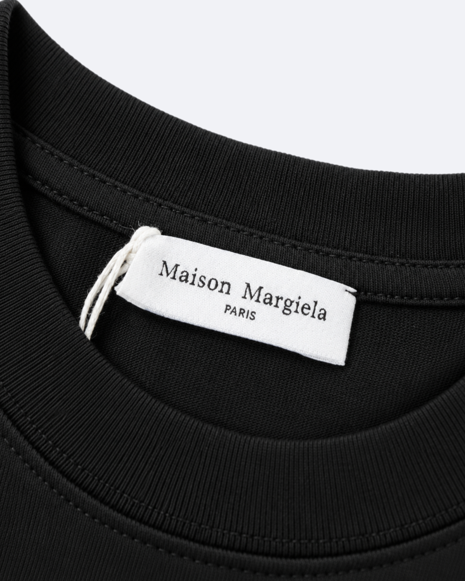Maison Margiela - Reversed Logo Embroidery T-Shirt - Black