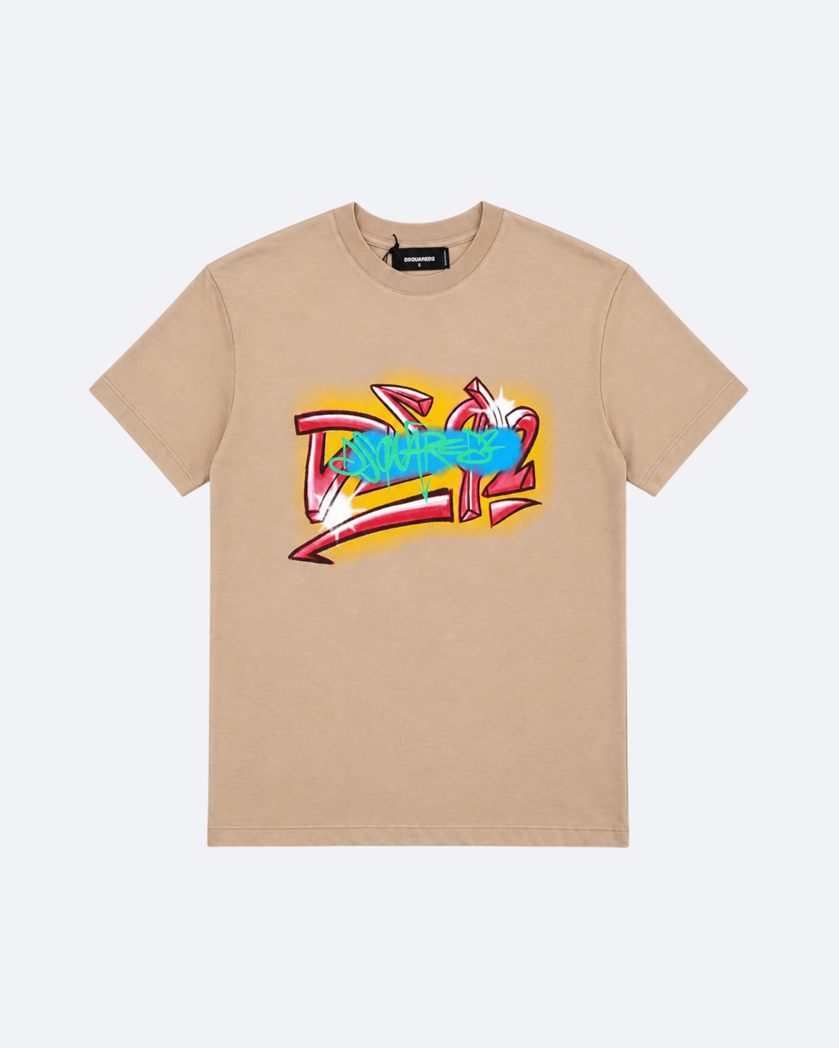 Dsquared2 - Graffiti Graphic T-Shirt - Beige