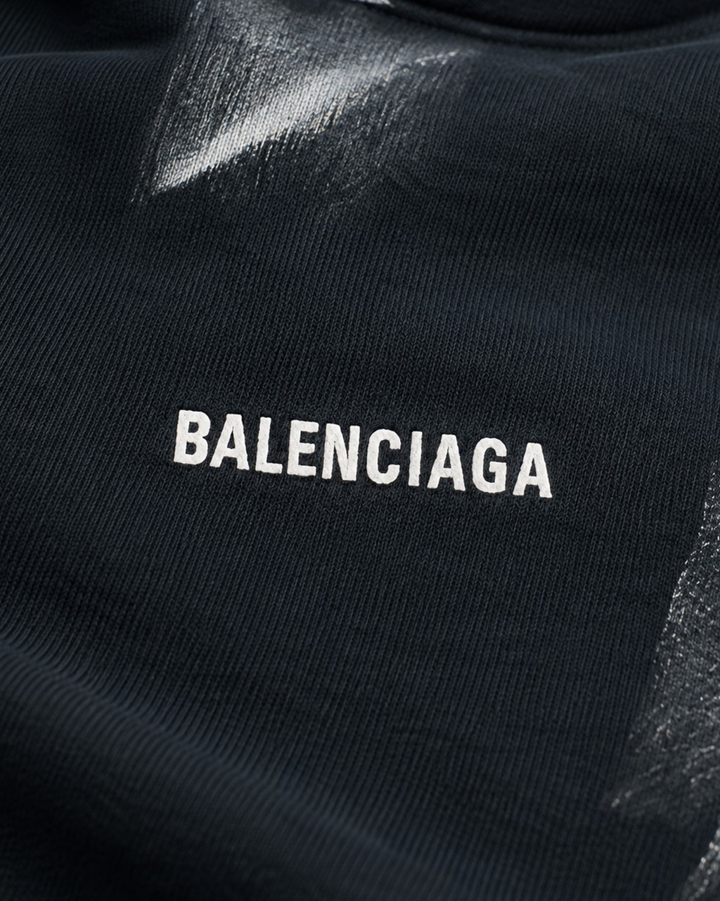 Balenciaga - Brush Marks Hoodie - Navy Blue