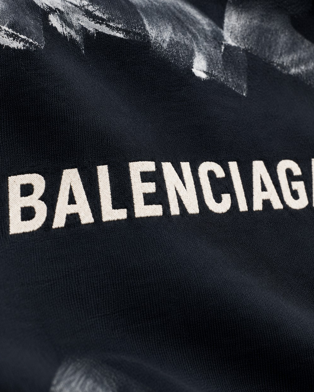 Balenciaga - Brush Marks Hoodie - Navy Blue