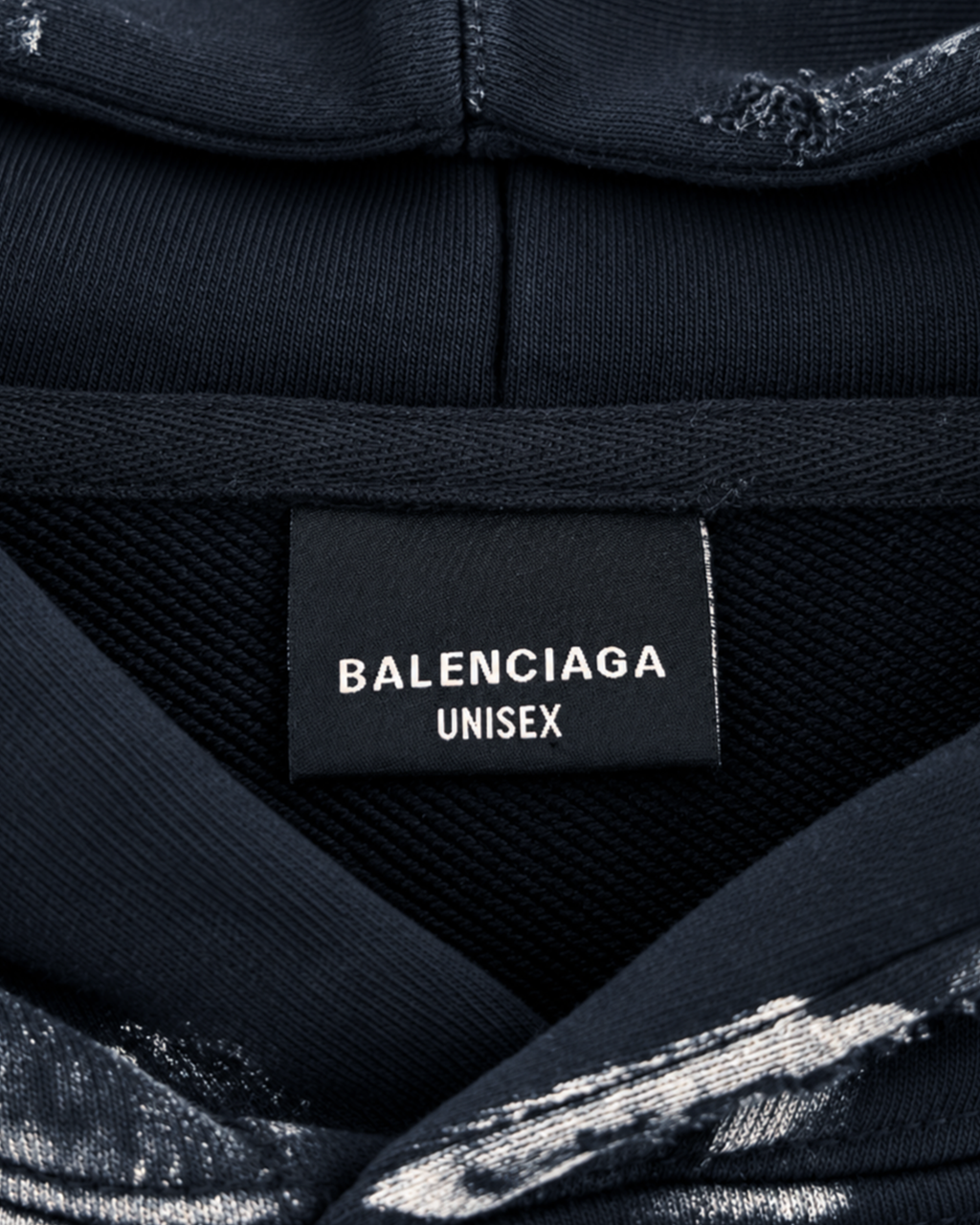Balenciaga - Brush Marks Hoodie - Navy Blue
