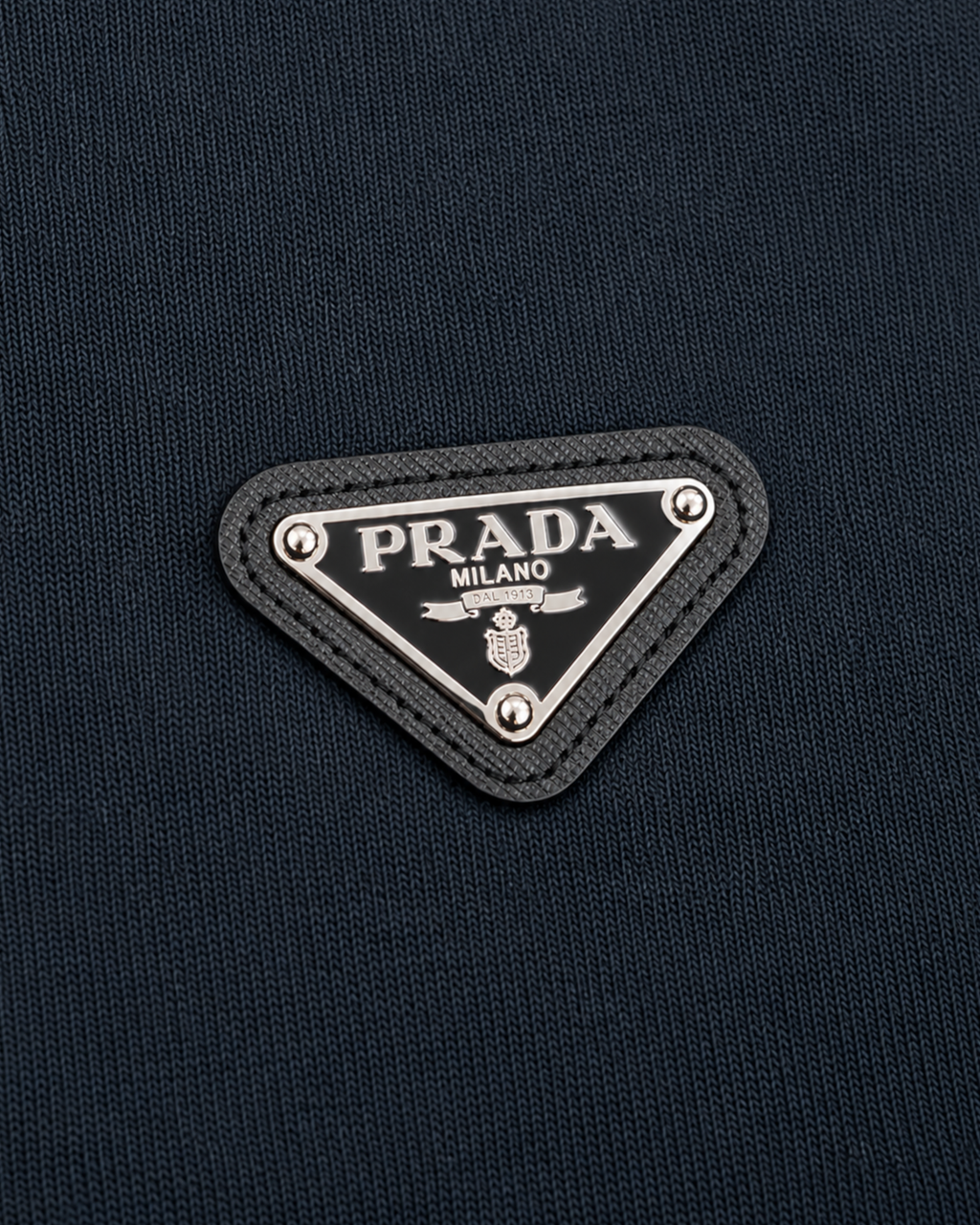 Prada - Plate Logo Sweatshirt - Navy Blue